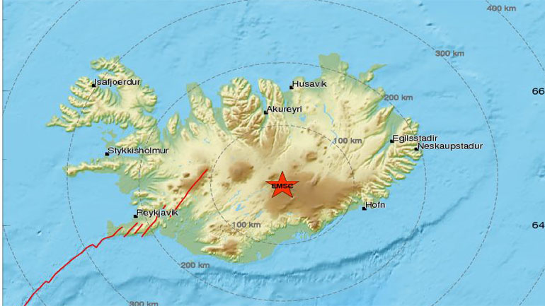Πολλαπλή σεισμική δραστηριότητα στην Ισλανδία