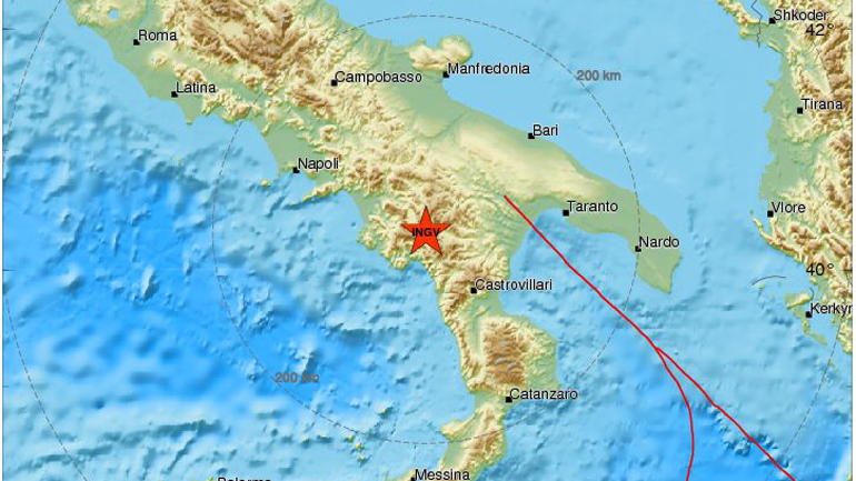 Σεισμός 3,8 Ρίχτερ στην νότια Ιταλία Σεισμός 3,8 Ρίχτερ στην νότια Ιταλία