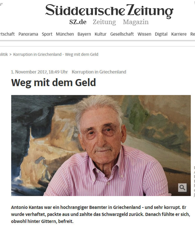 H συνέντευξη του Αντώνη Κάντα στη Süddeutsche Zeitung του Μονάχου