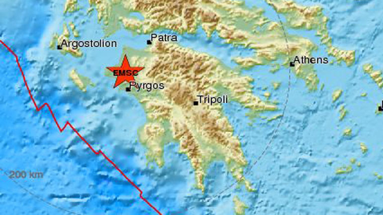 Σεισμός 4,4 Ρίχτερ στον Πύργο Ηλείας Σεισμός 4,4 Ρίχτερ στον Πύργο Ηλείας