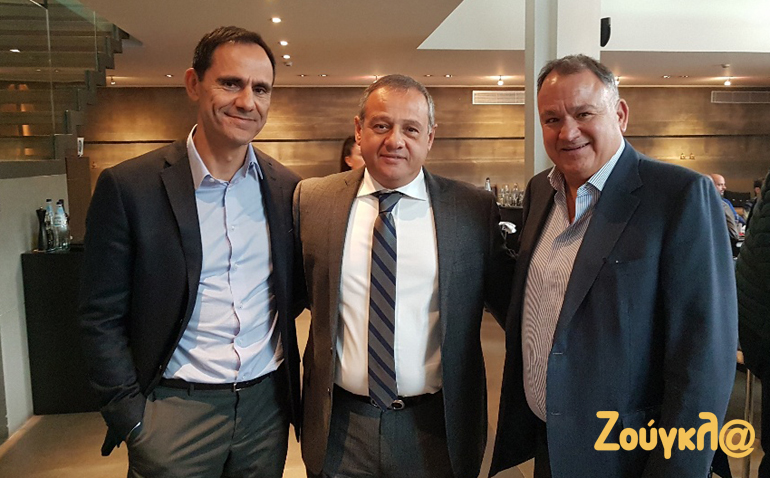 Από αριστερά, Γιώργος Βασιλάκης, Ανδρέας Χριστοφορίδης και Πάνος Δάβαρης