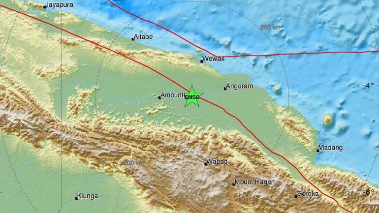 Σεισμική δόνηση 6,5R στην Παπούα Νέα Γουινέα