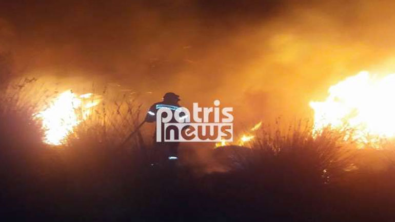 Μάχη με τις φλόγες στην Ηλεία