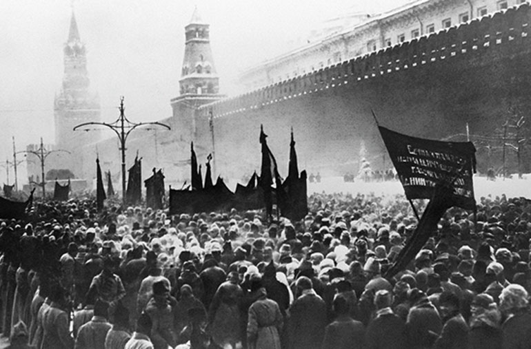 Η κηδεία του Λένιν στις 27 Ιανουαρίου 1924.