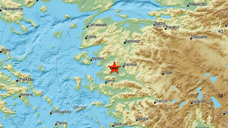 Σεισμός 4,5R βορειοανατολικά της Σμύρνης Σεισμός 4,5R βορειοανατολικά της Σμύρνης