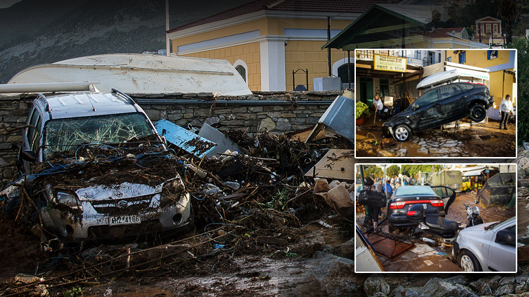 Εικόνες καταστροφής στη Σύμη