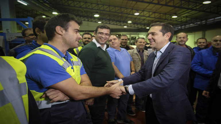 Ο Τσίπρας στα Πλαστικά Θράκης και τα θερμοκήπια της περιοχής