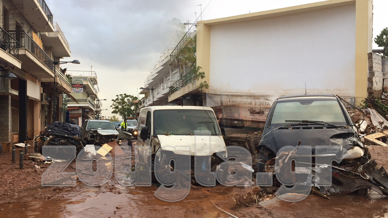 Εικόνες καταστροφής στη Μάνδρα