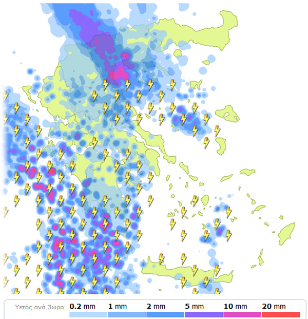 Βροχόπτωση αύριο στις 11.00