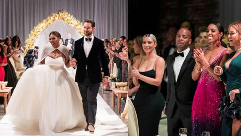 Kim Kardashian, Beyoncé και Anna Wintour στον λαμπερό γάμο της Serena Williams