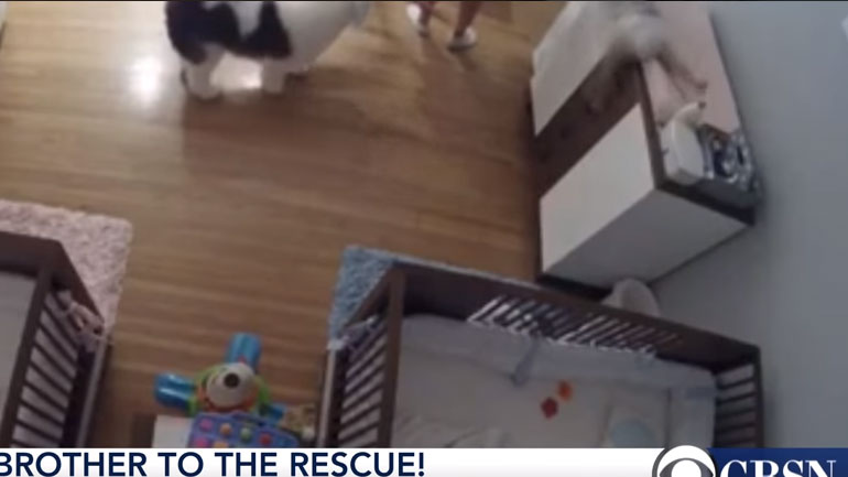 Η φοβερή στιγμή που 9χρονος σώζει τον 11 μηνών αδελφό του από πτώση Η φοβερή στιγμή που 9χρονος σώζει τον 11 μηνών αδελφό του από πτώση