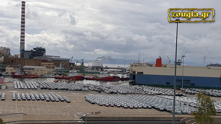 Χιλιάδες αυτοκίνητα στο λιμάνι του Πειραιά…