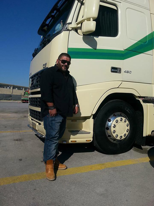 Ο άτυχος οδηγός του φορτηγού Γιάννης Ρούμελης