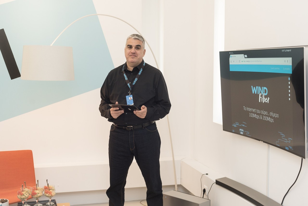 O κος Αντώνης Τζωρτζακάκης, Γενικός Διευθυντής Σταθερής Τηλεφωνίας & B2B της WIND