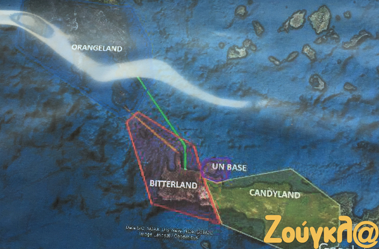 Ο χάρτης του πεδίου της άσκησης