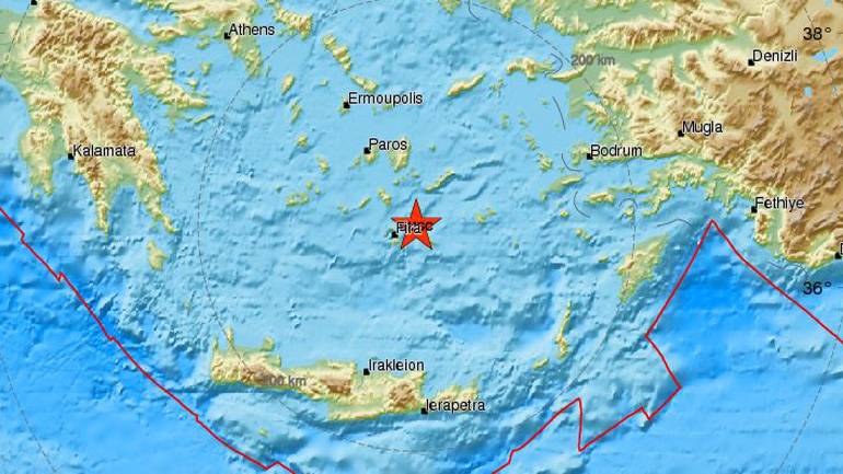 Σεισμός 3,5 Ρίχτερ στη Θήρα