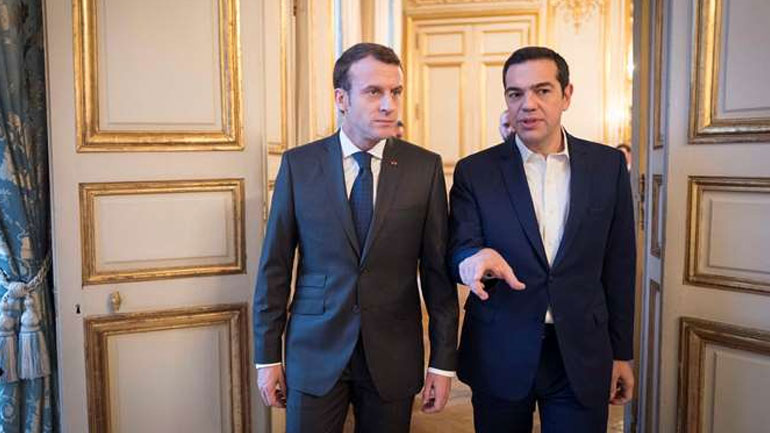 Για Ευρώπη, Ευρωζώνη και… Ελλάδα συζήτησαν Μακρόν και Τσίπρας