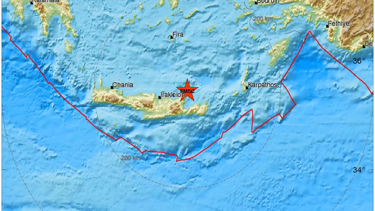 Σεισμός 3,9 Ρίχτερ στην Κρήτη