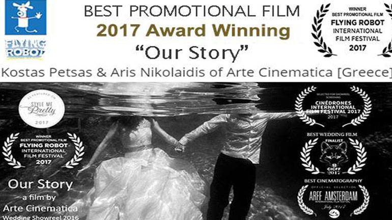 Οι Arte Cinematica σαρώνουν τα διεθνή βραβεία αεροκινηματογράφησης χάρη σε ένα βίντεο με θέμα τον… γάμο