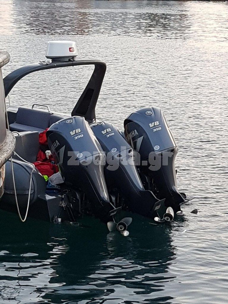 Οι τρεις μηχανές του ταχύπλοου σκάφους με το οποίο έγινε η μεταφορά των ναρκωτικών 