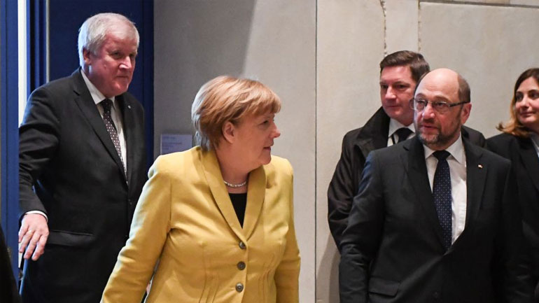 Μέρκελ, Σουλτς και Ζεεχόφερ συμφώνησαν να αρχίσουν συνομιλίες για τον σχηματισμό κυβέρνησης