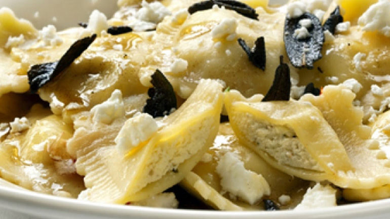 Ραβιόλια με κρέμα και τρούφες