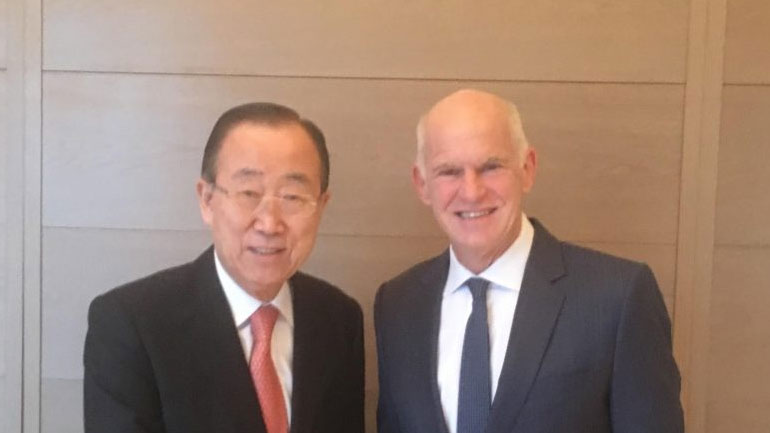 Συνάντηση του Γ. Παπανδρέου με τον Μπαν Κι Μουν