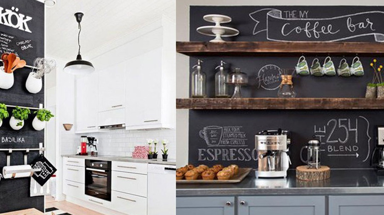 Πώς να μεταμορφώσετε την κουζίνα σας με μόνο έναν μαυροπίνακα;