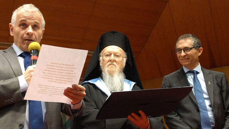 Επίτιμος Διδάκτωρ του Εβραϊκού Πανεπιστημίου των Ιεροσολύμων ο Οικουμενικός Πατριάρχης Βαρθολομαίος