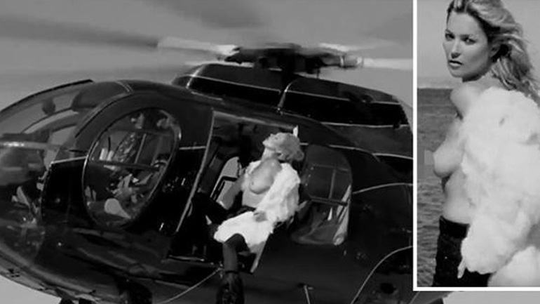 Η Kate Moss ποζάρει topless πάνω σε ελικόπτερο για χάρη του Saint Laurent!