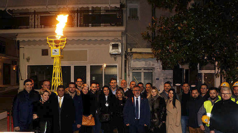 Τελετή αφής της φλόγας του φυσικού αερίου στο Βελεστίνο