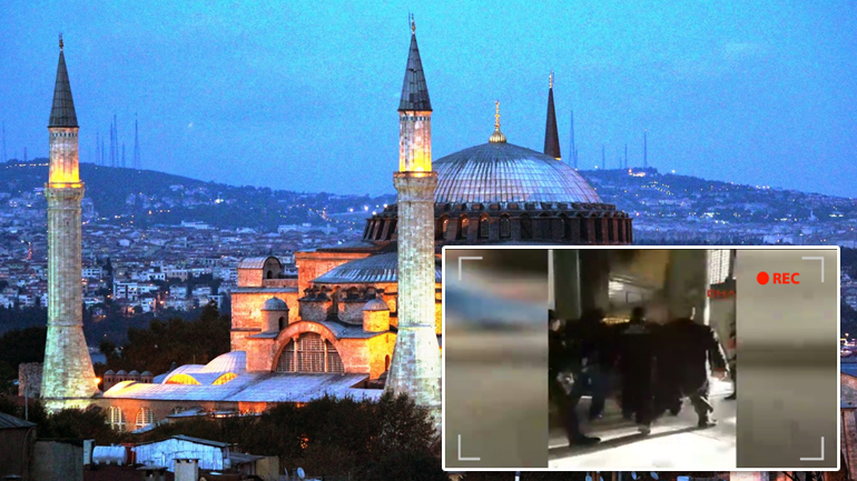 Εισβολή Τούρκων φανατικών στην Αγία Σοφιά Εισβολή Τούρκων φανατικών στην Αγία Σοφιά