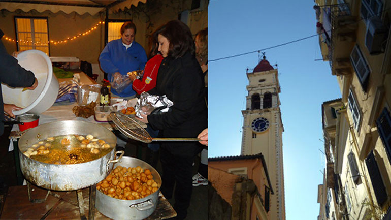 Κέρκυρα: Παραμονή της γιορτής του Αγίου Σπυρίδωνα, μοσχομυρίζουν το βράδυ «οι τηγανίτες τ΄ Αγιού»