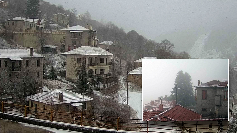 Πυκνή χιονόπτωση στη Βόρεια Ελλάδα