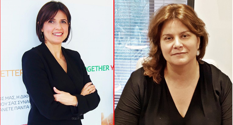 Δεξιά η Αγγελικλη Τσενέ και αριστερά η Ελεάννα Βήτα