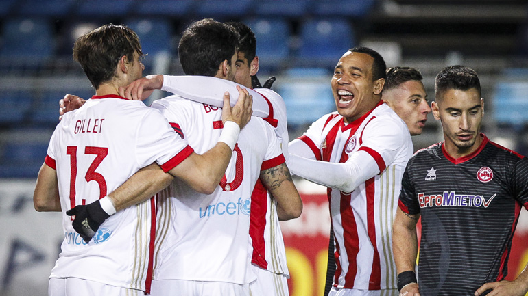 «Καθάρισε» στα Περιβόλια ο Ολυμπιακός, 2-0 τον Πλατανιά