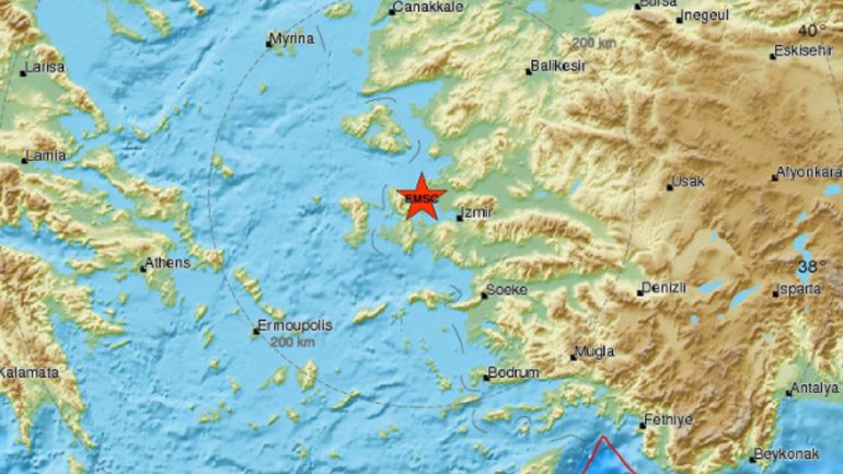 Σεισμική δόνηση 3,5 βαθμών της κλίμακας Ρίχτερ στο ανατολικό Αιγαίο