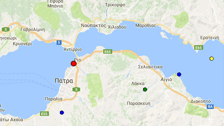 Σεισμός 3,4R στο θαλάσσιο χώρο Ρίου – Αντιρρίου