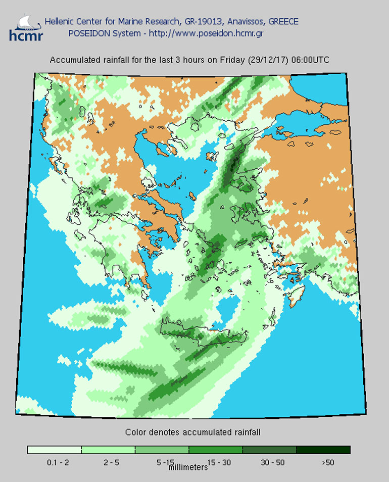 Bροχόπτωση, Παρασκευή 29 Δεκεμβριόυ, 06.00 