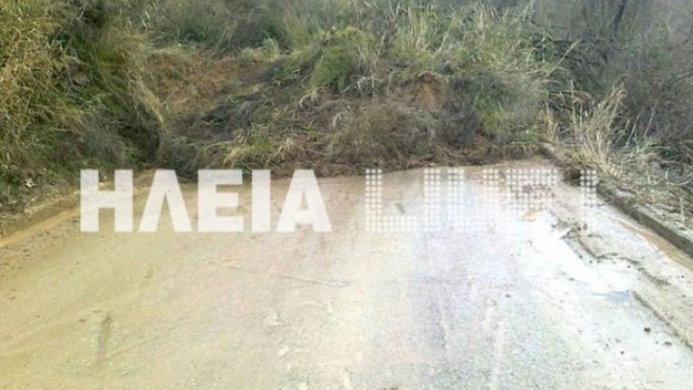 Κατολίσθηση στον δρόμο Κρέστενας – Ανδρίτσαινας