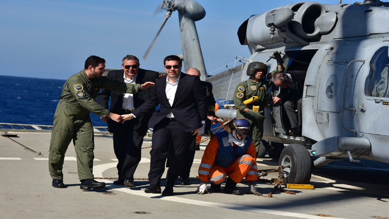 Στην Ψέριμο ο Πρωθυπουργός και ο ΥΠΕΘΑ