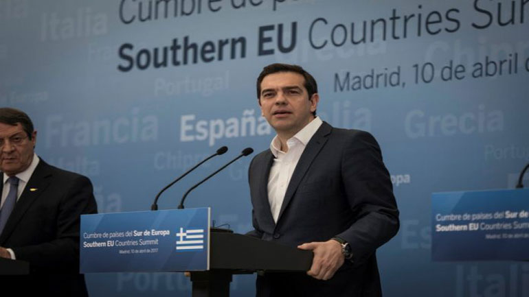 Στη Ρώμη για την 4η Σύνοδο των Μεσογειακών/Νότιων Χωρών της Ευρωπαϊκής Ενωσης ο Τσίπρας