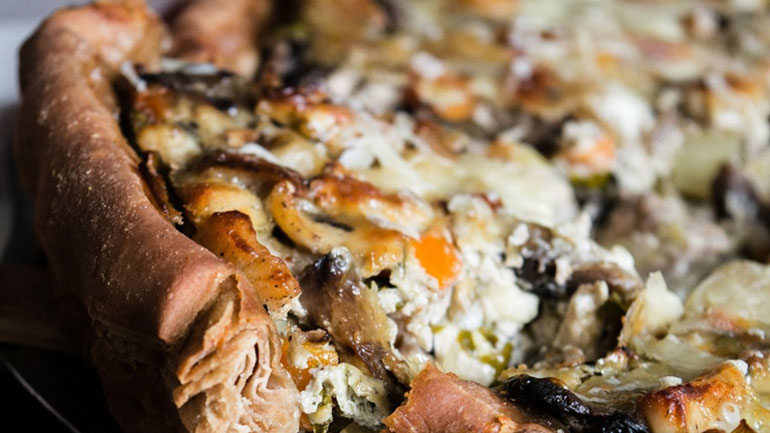 Τάρτα λαχανικών με σπιτικό φύλλο