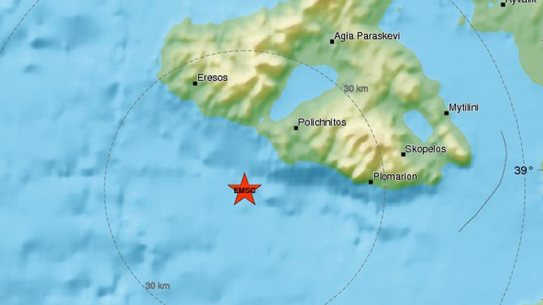 Σεισμική δόνηση 3,3R στη Λέσβο