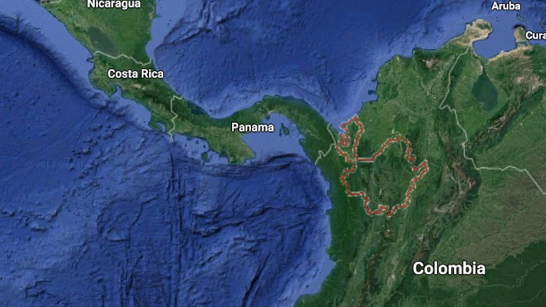 Χάρτης από το σημείο της συντριβής