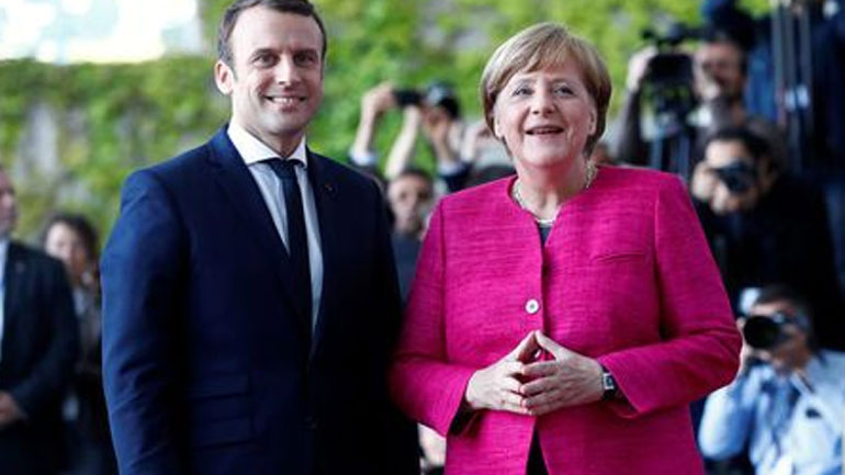 Ο Μακρόν υποδέχεται αύριο τη Μέρκελ στο Μέγαρο των Ηλυσίων Ο Μακρόν υποδέχεται αύριο τη Μέρκελ στο Μέγαρο των Ηλυσίων