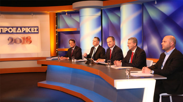 To Κυπριακό και οι έρευνες για τους υδρογονάνθρακες στο πρώτο μέρος του debate για τις προεδρικές εκλογές