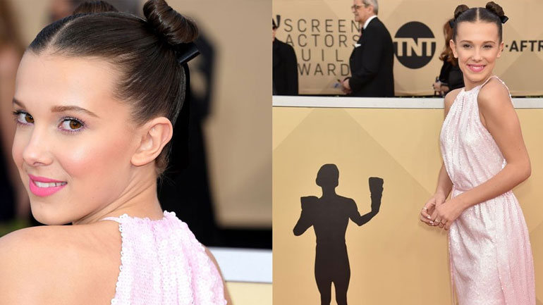 Η εμφάνιση της Millie Bobby Brown στο κόκκινο χαλί των SAG Awards με λευκά Converse!