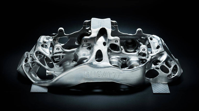 Απίστευτες δαγκάνες φρένων τιτάνιου σε εκτυπωτή 3D από τη Bugatti