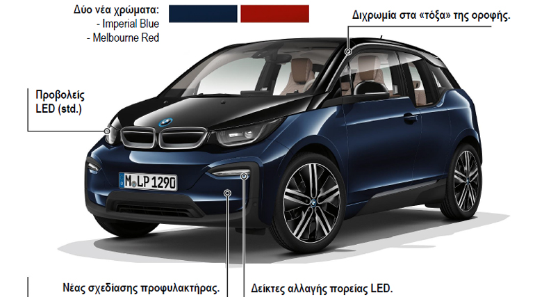 Οι εξωτερικές αλλαγές στο ανανεωμένο BMW i3